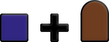 Symbool Blauw+Bruin hip