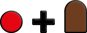 Symbool Rood + Bruin hip