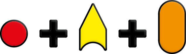 Symbool Rood + Geel + Oranje hip