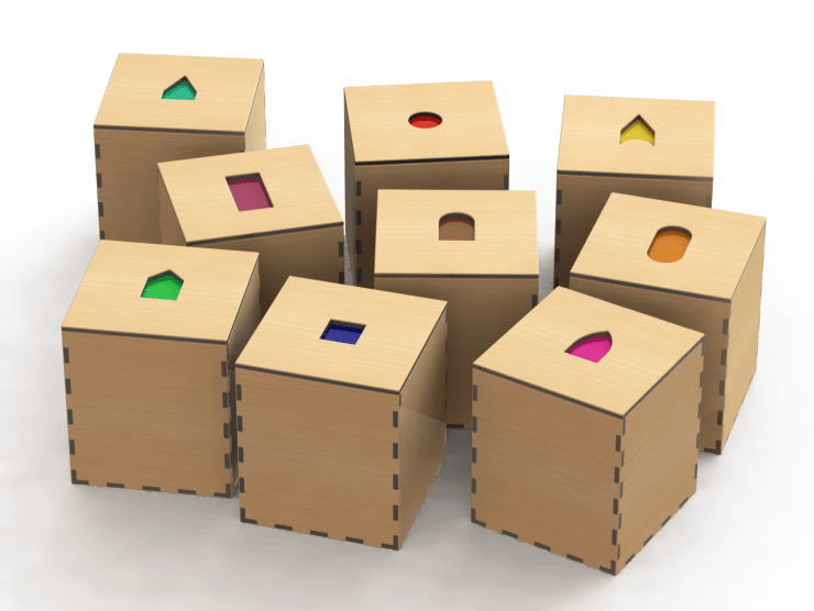 de 9 bouwkistjes compositie 1